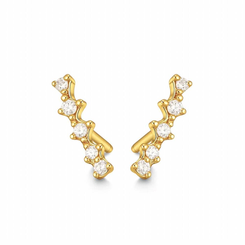 NEW ELLIE VAIL women's lolita climber stud earring in gold